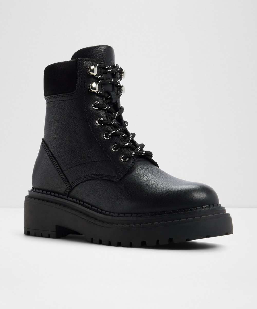 Botines básicos de mujer con punta redonda - Aldo - Negro Negro-4
