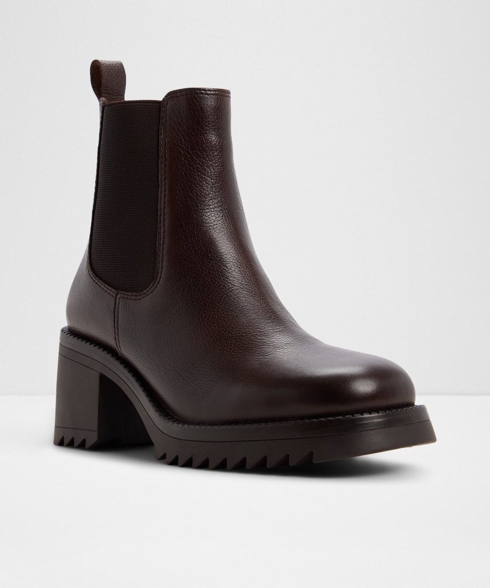Botines básicos de mujer con punta cuadrada - Aldo - Marrón Marrón-4