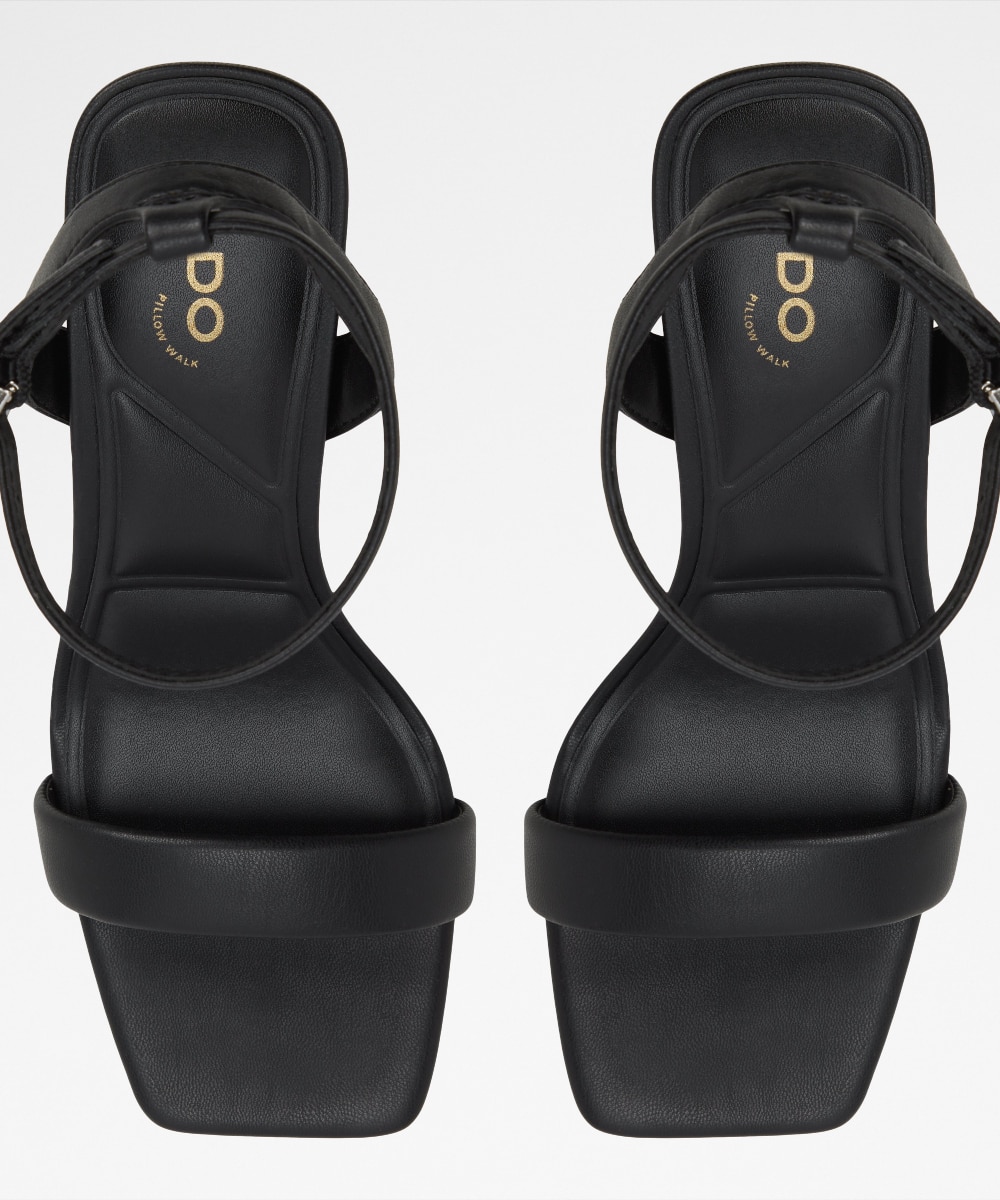 Sandalias de tacón de mujer con punta cuadrada - Aldo - Negro Negro-6