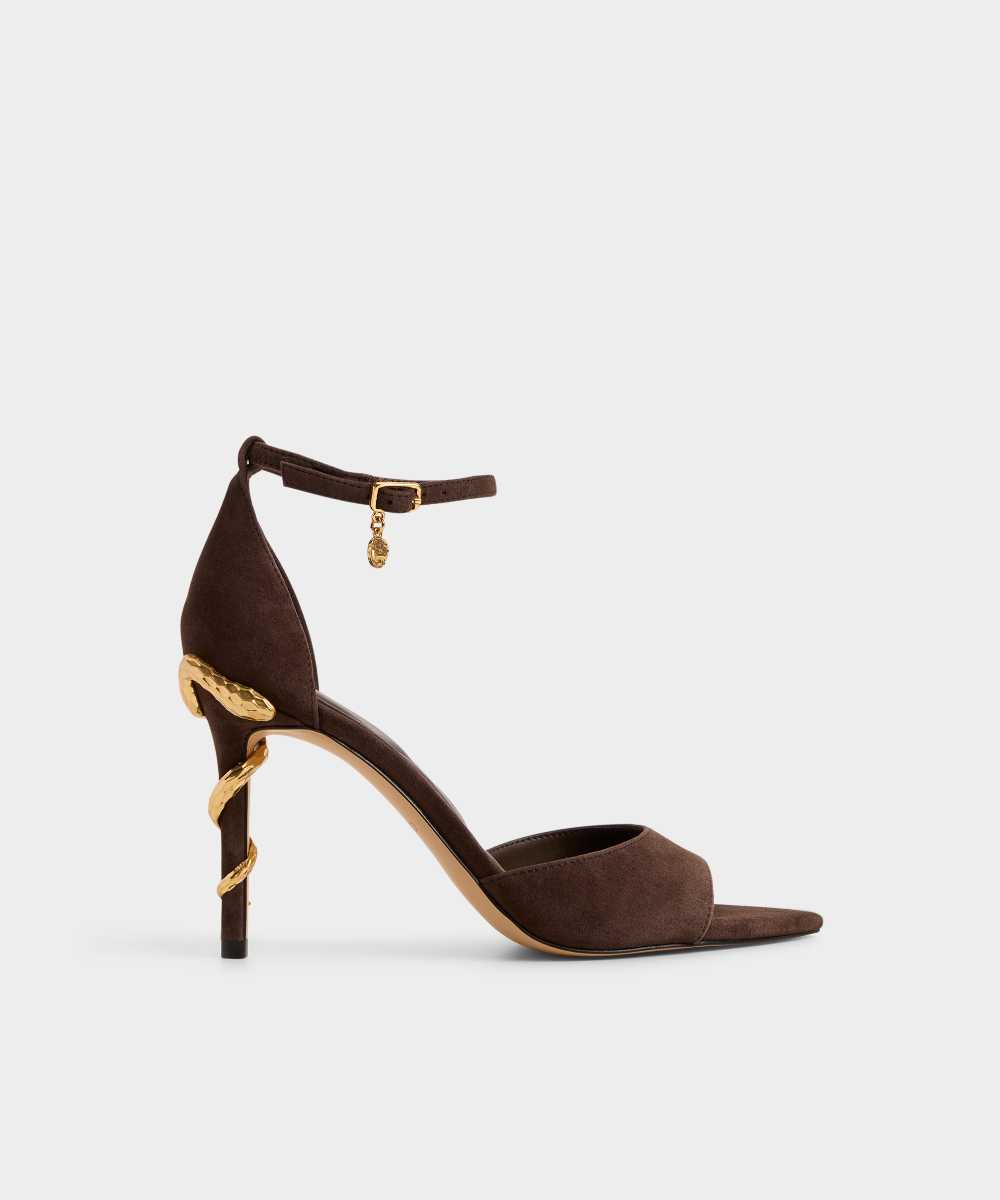 Imagen 0 de Sandalias de tacón de mujer con punta de punta
