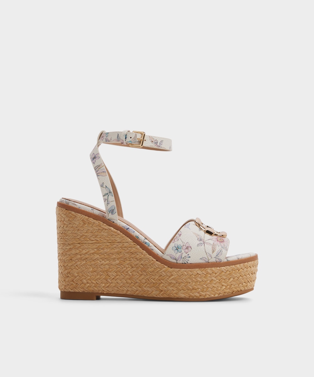 Sandalias de cuña de mujer con punta cuadrada - Aldo - Beige Beige-1