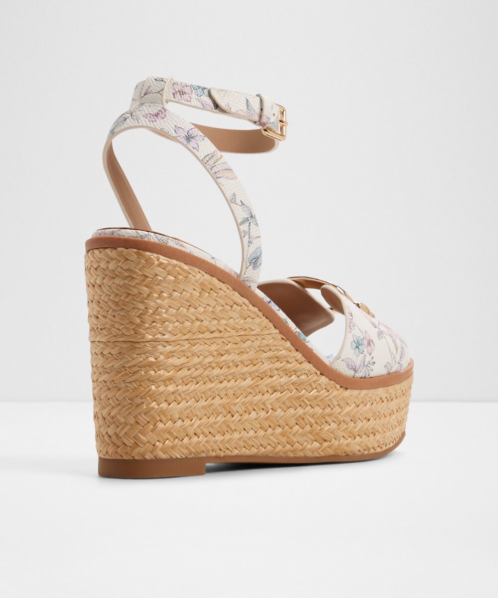 Sandalias de cuña de mujer con punta cuadrada - Aldo - Beige Beige-3