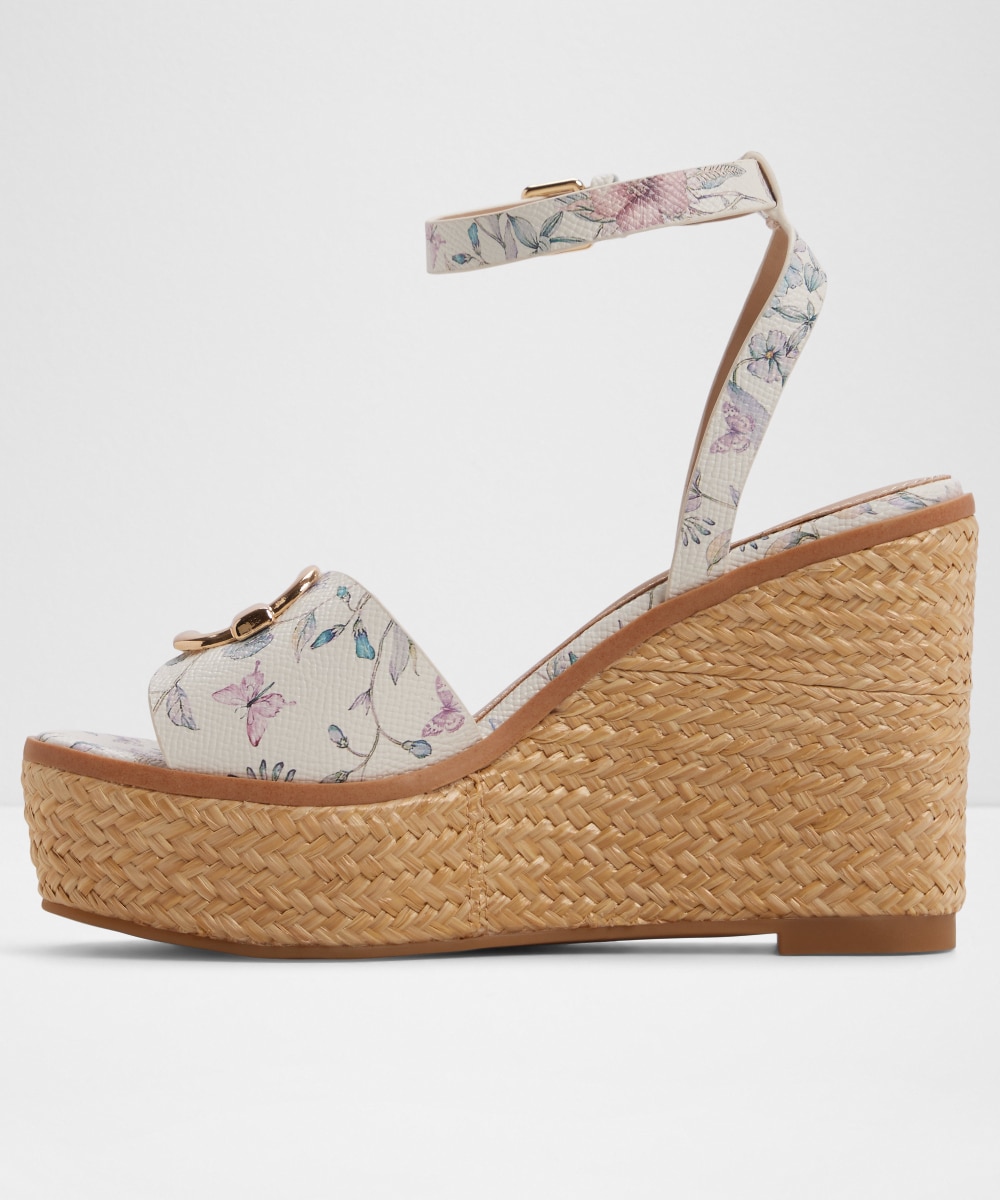 Sandalias de cuña de mujer con punta cuadrada - Aldo - Beige Beige-2