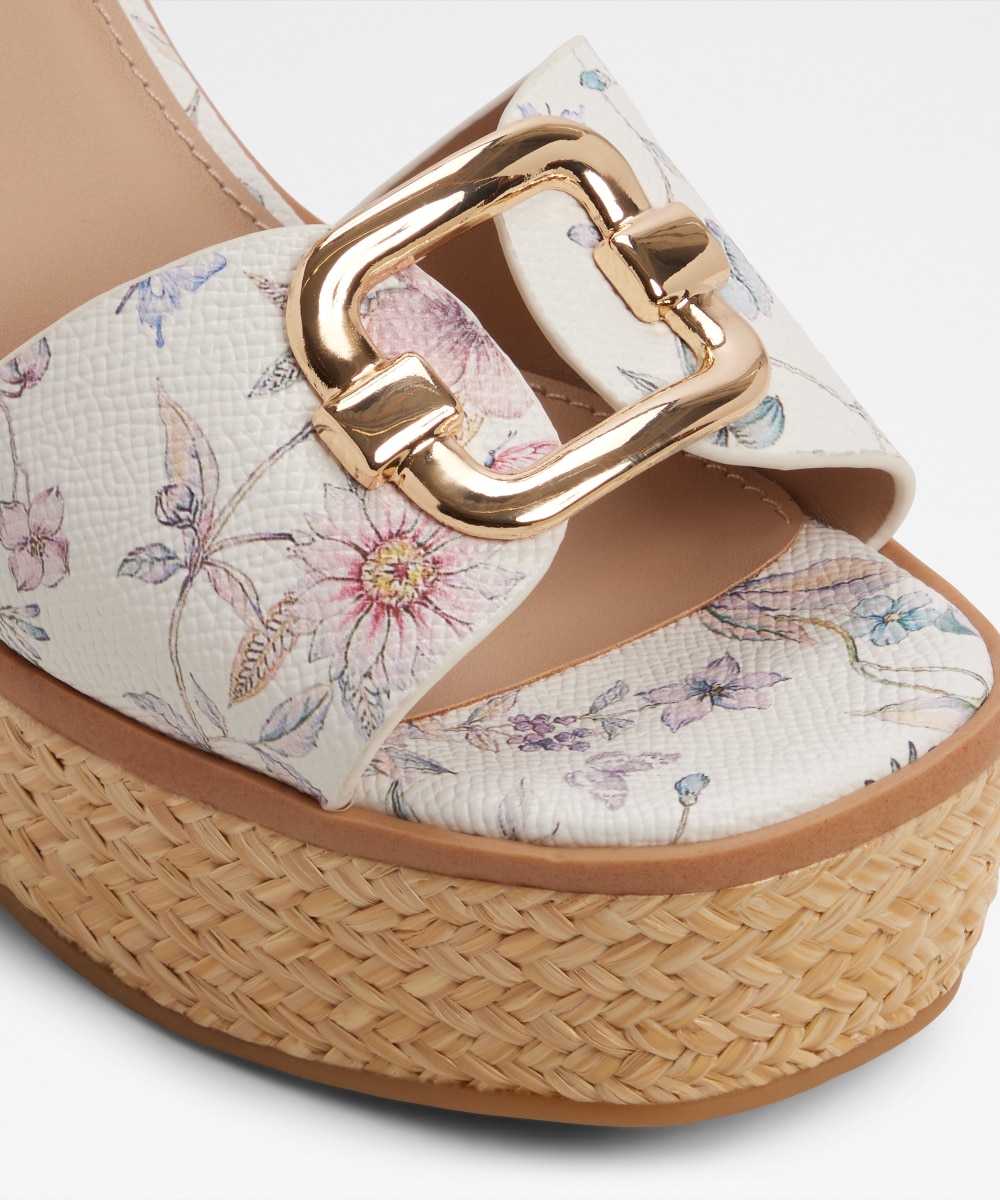 Sandalias de cuña de mujer con punta cuadrada - Aldo - Beige Beige-5