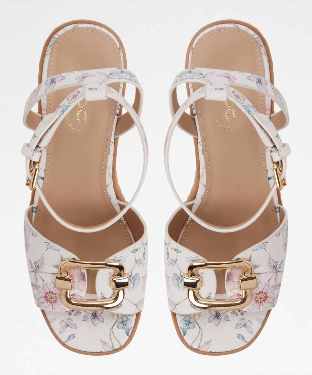 Sandalias de cuña de mujer con punta cuadrada - Aldo - Beige Beige-6
