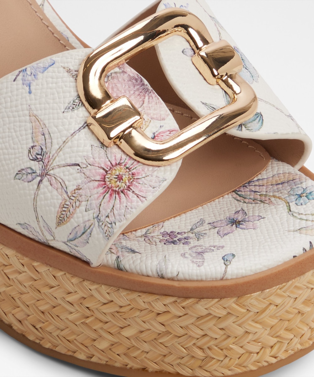 Sandalias de cuña de mujer con punta cuadrada - Aldo - Beige Beige-7