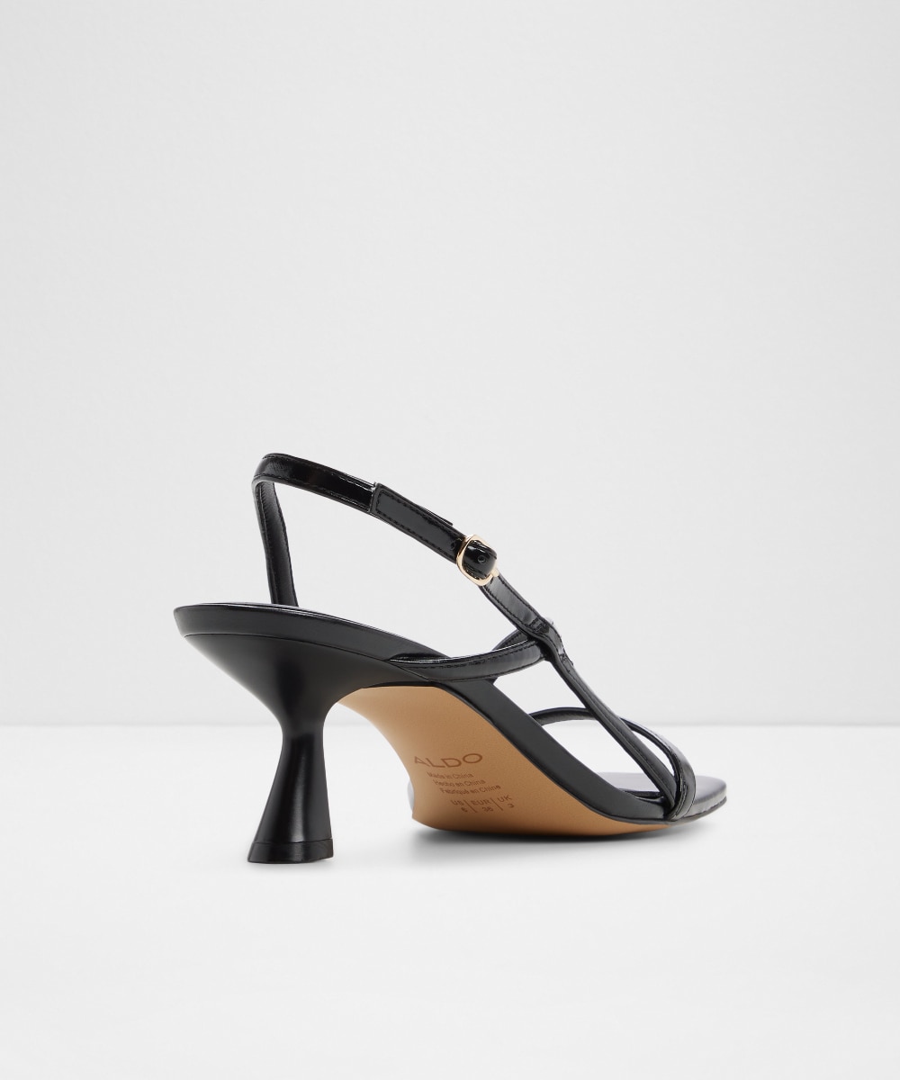 Sandalias de tacón de mujer con punta cuadrada - Aldo - Negro Negro-3