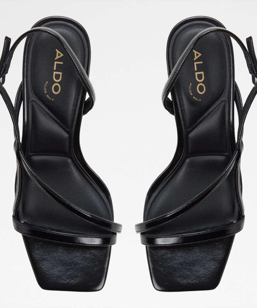 Sandalias de tacón de mujer con punta cuadrada - Aldo - Negro Negro-6