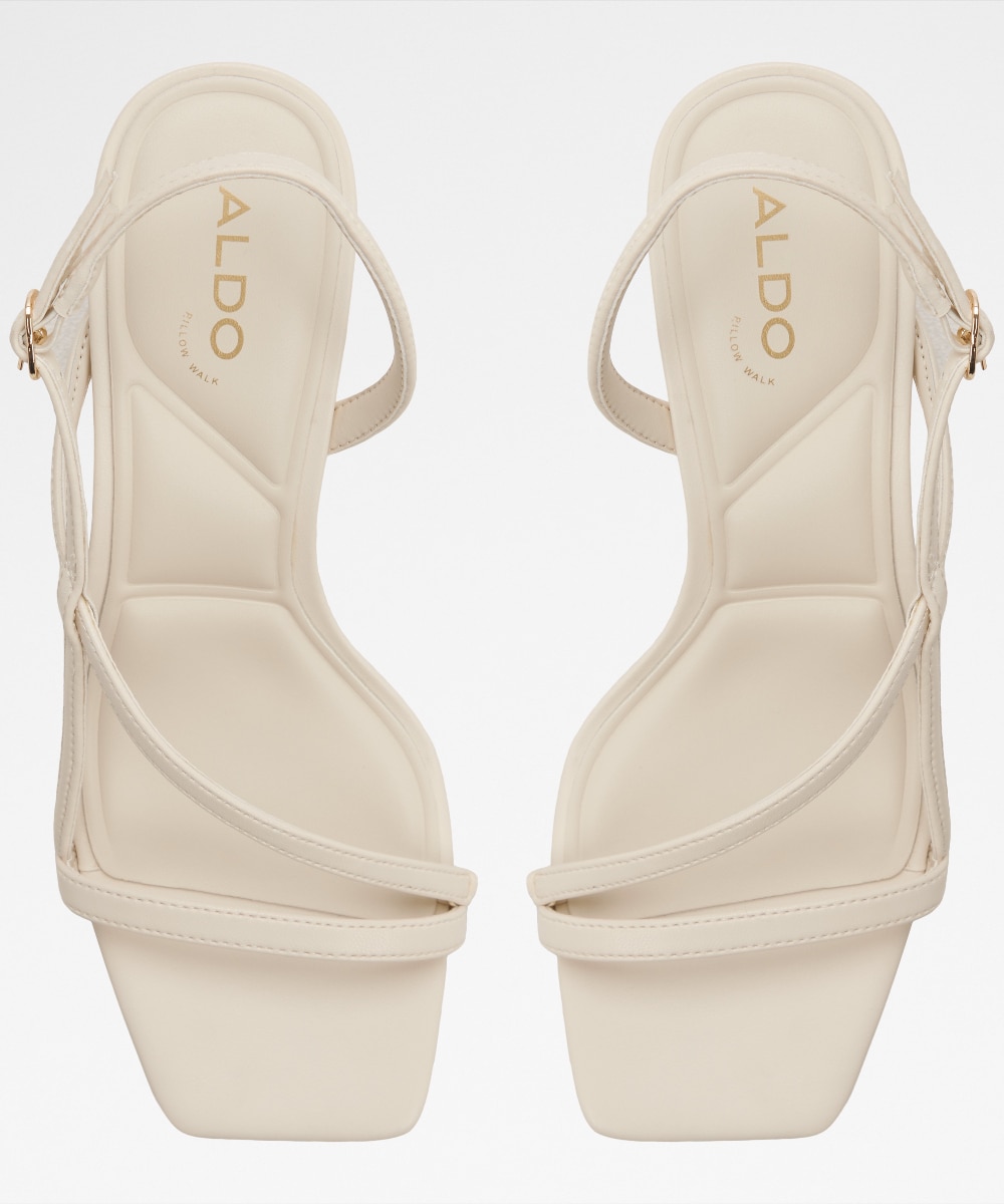 Sandalias de tacón de mujer con punta cuadrada - Aldo - Crudo Crudo-6