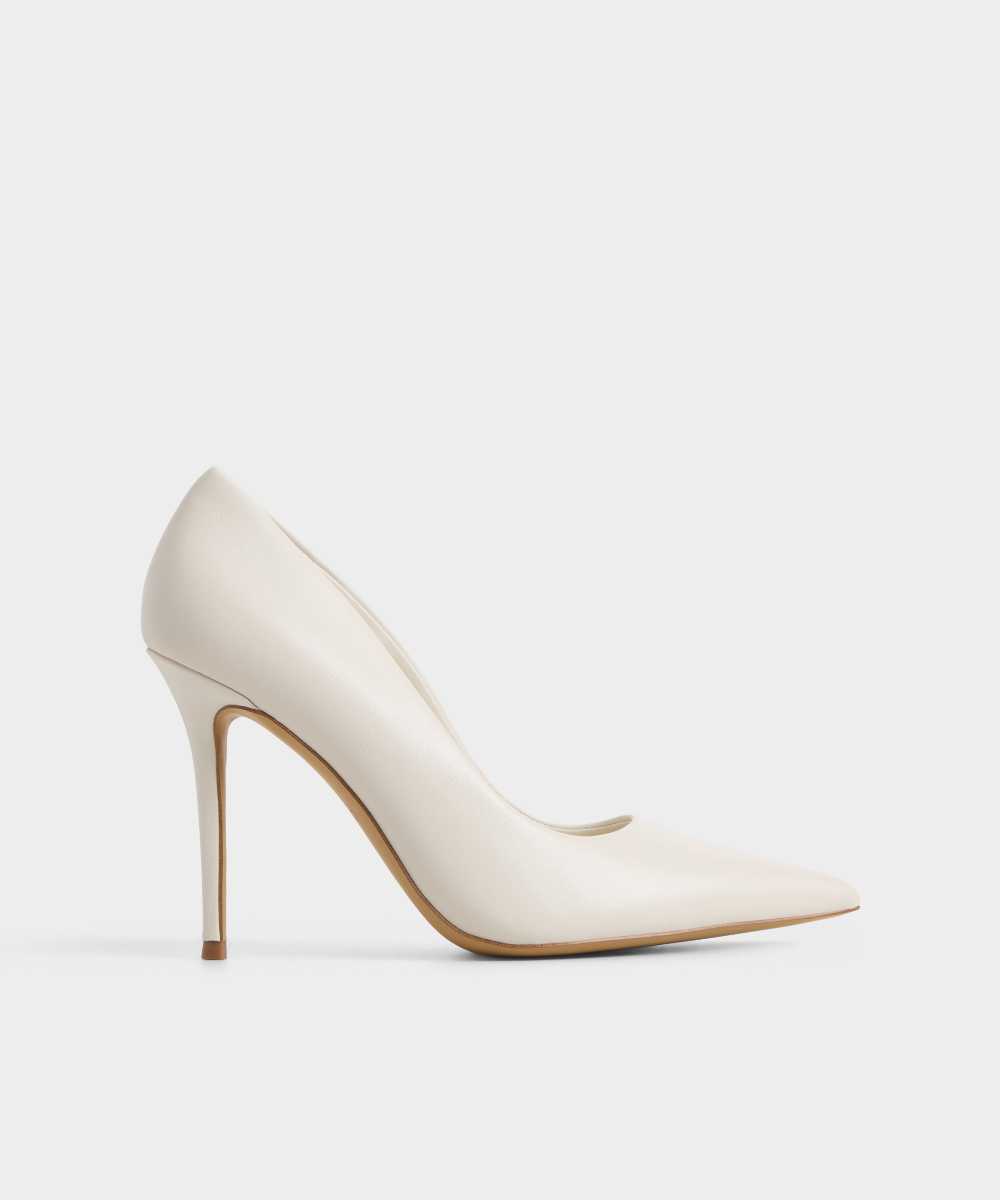 Zapatos de salón de mujer con punta afilada - Aldo - Blanco Blanco-1