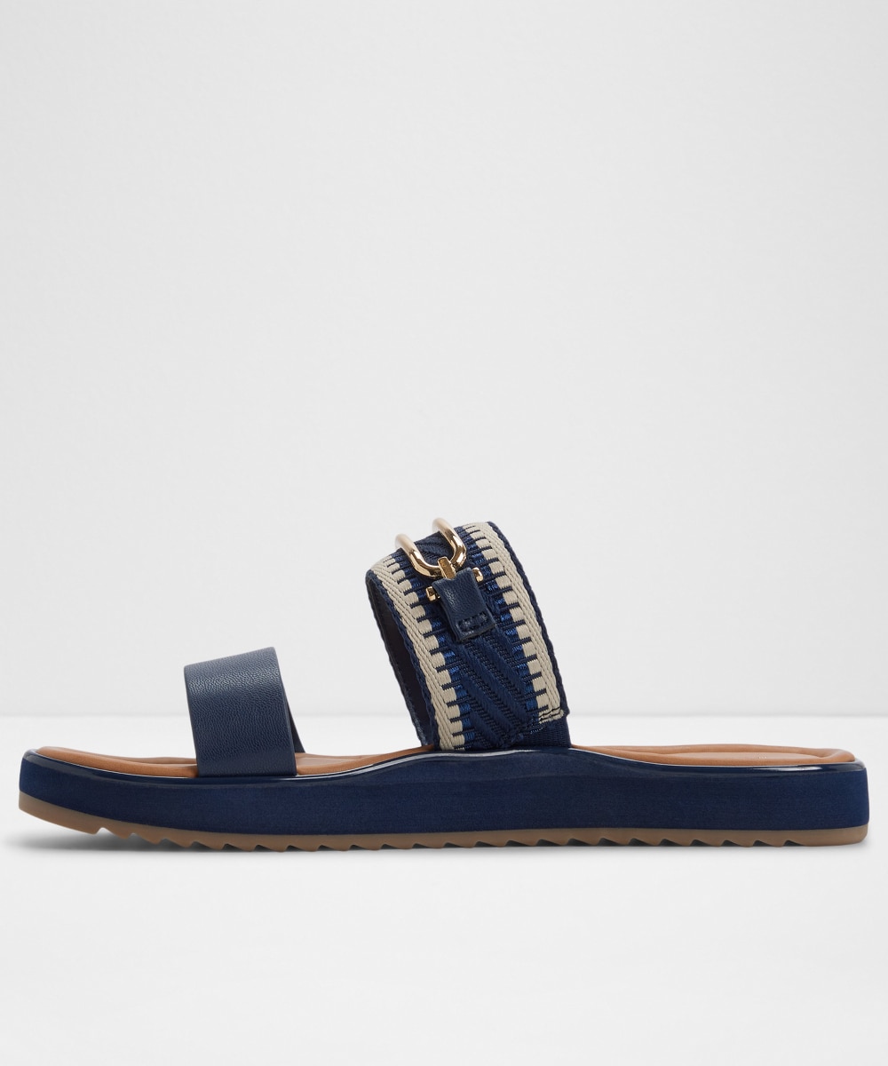 Sandalias planas de mujer con punta redonda - Aldo - Azul marino Azul marino-2