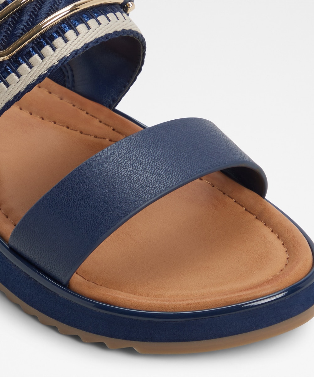 Sandalias planas de mujer con punta redonda - Aldo - Azul marino Azul marino-5