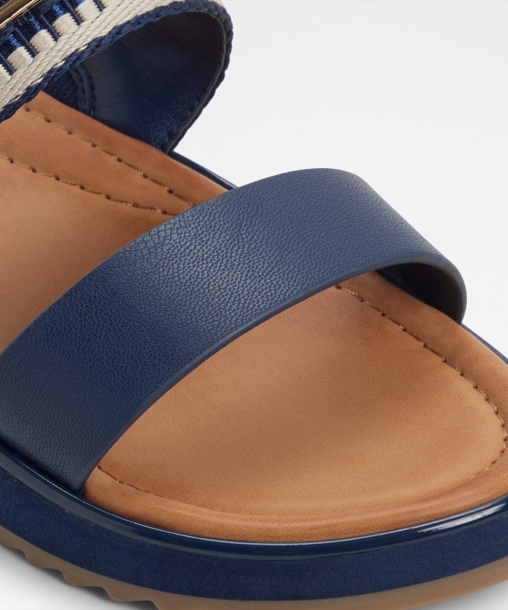 Sandalias planas de mujer con punta redonda - Aldo - Azul marino Azul marino-7