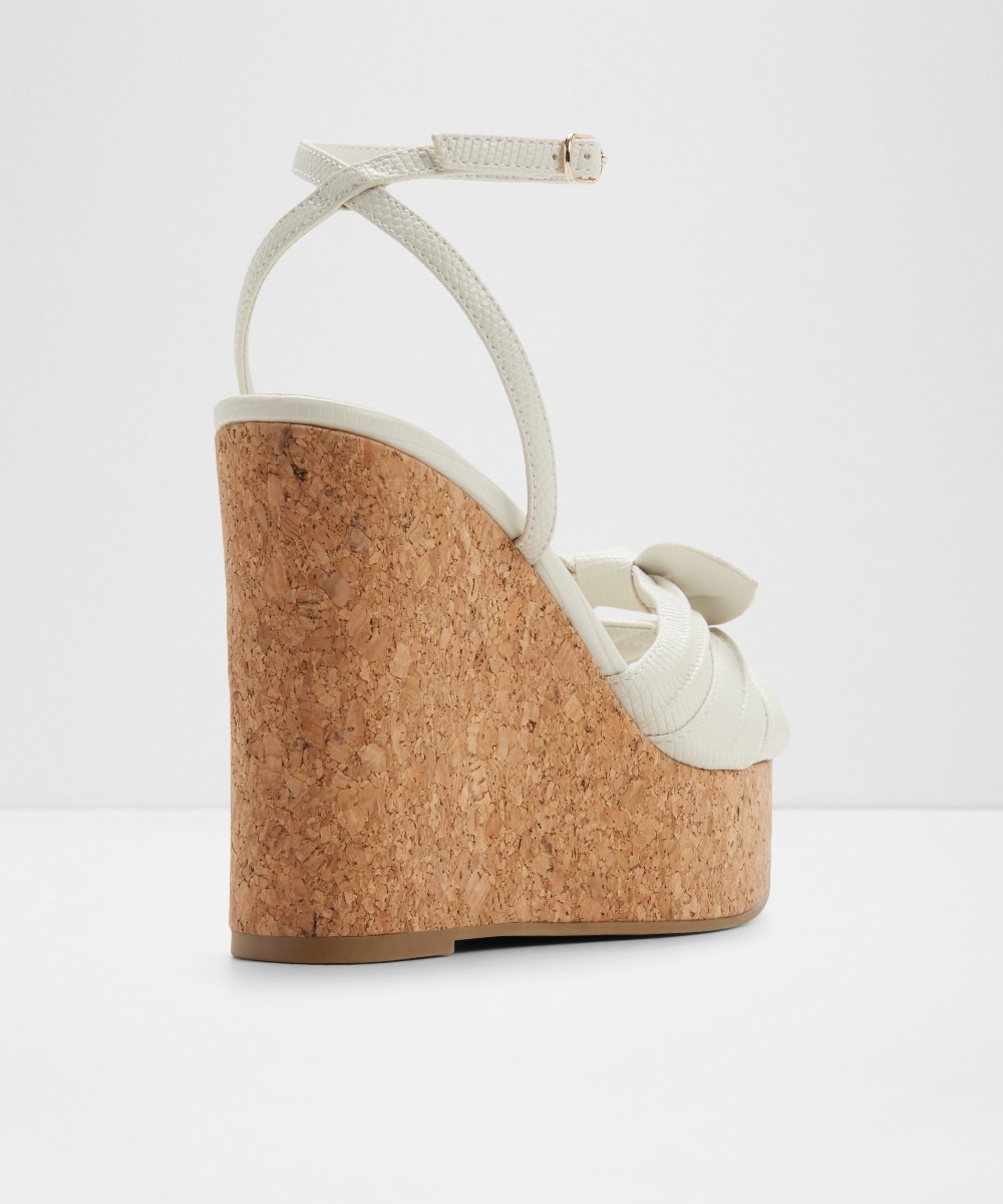 Sandalias de cuña de mujer con punta redonda - Aldo - Blanco Blanco-3