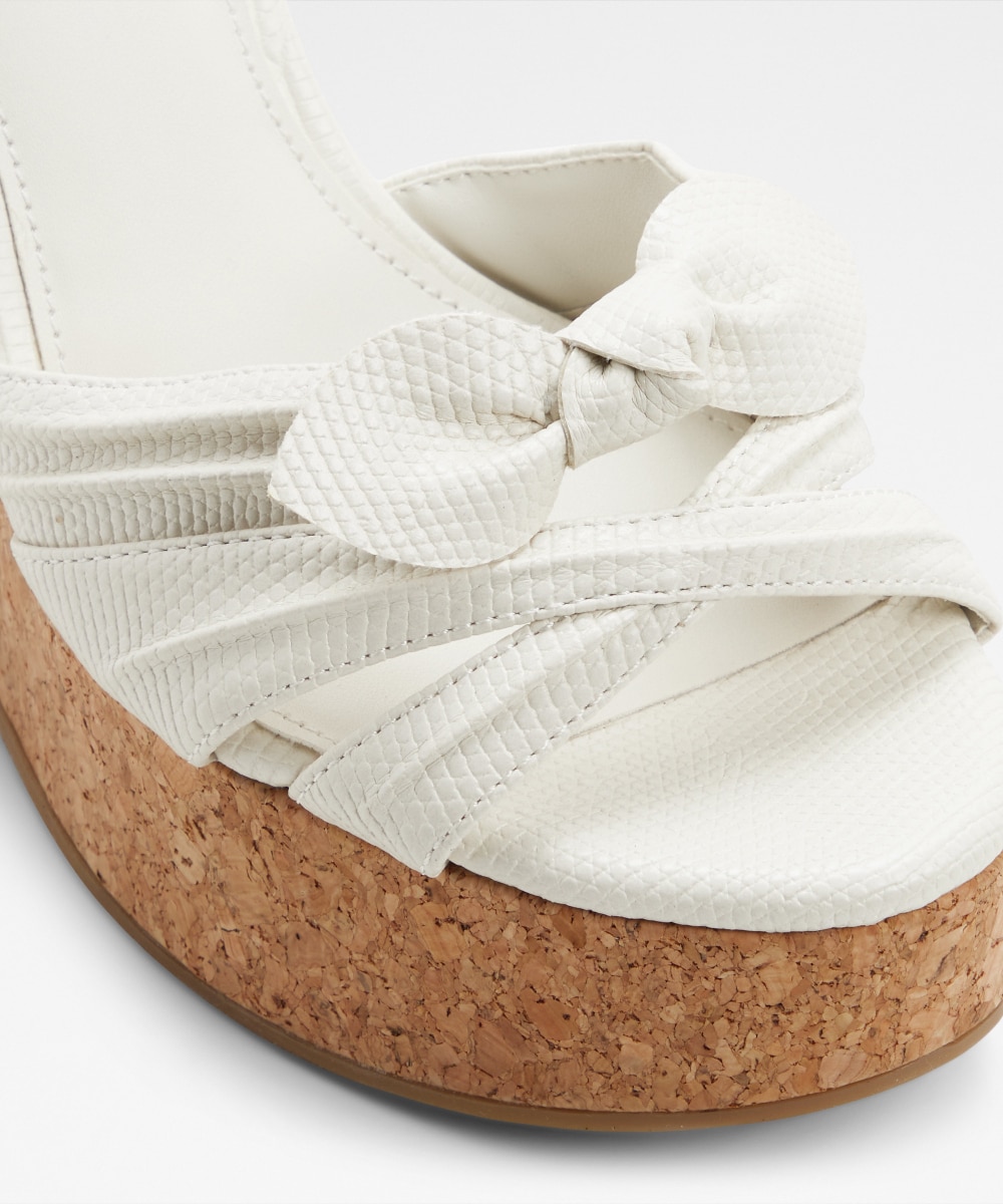 Sandalias de cuña de mujer con punta redonda - Aldo - Blanco Blanco-5