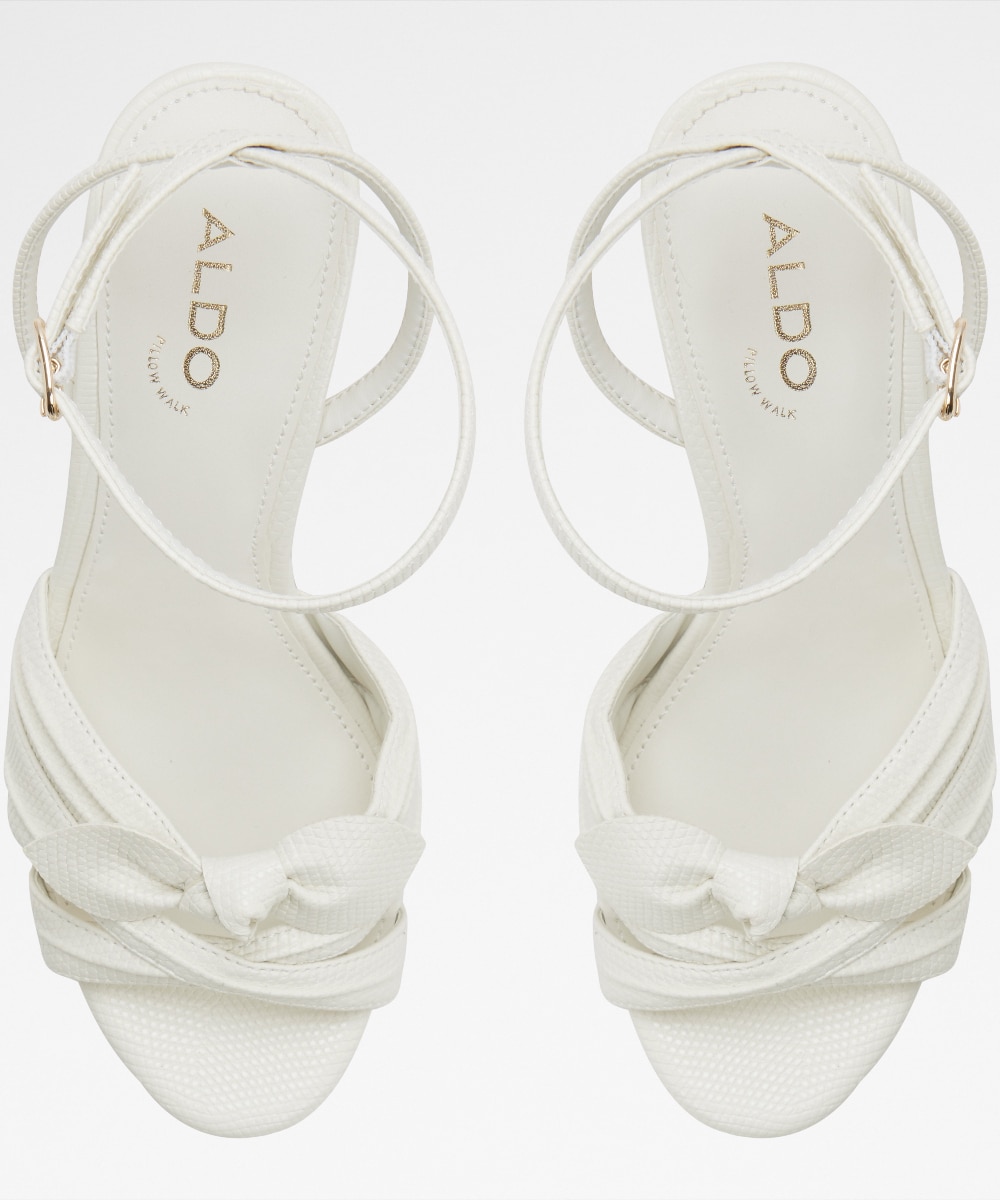 Sandalias de cuña de mujer con punta redonda - Aldo - Blanco Blanco-6