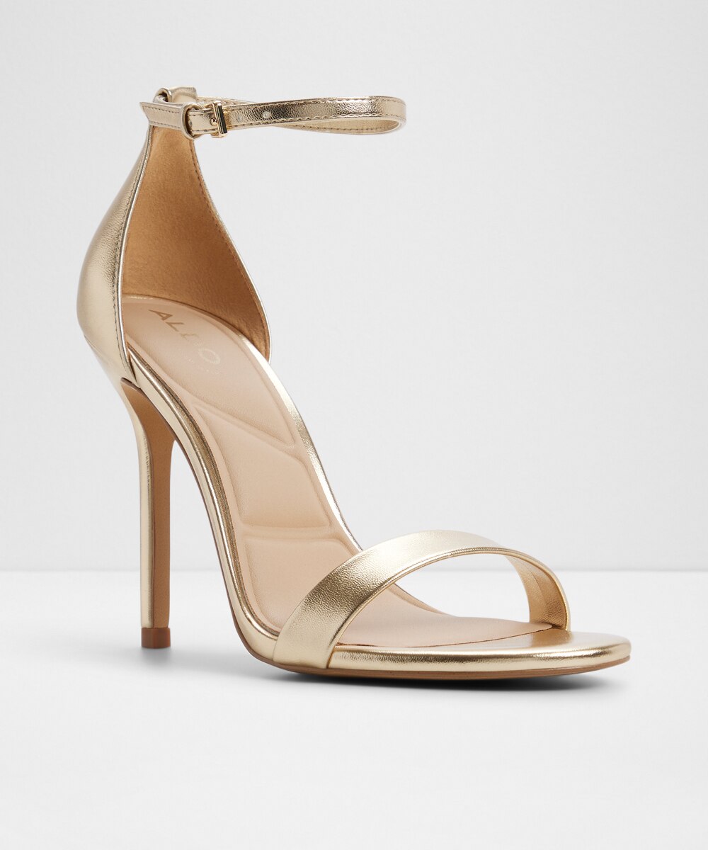 Sandalias de tacón de mujer con punta redonda - Aldo - Oro Oro-4
