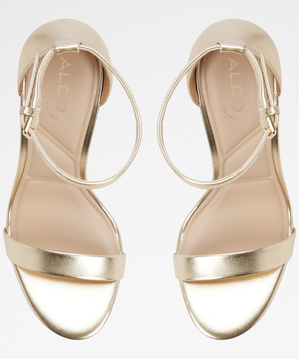 Sandalias de tacón de mujer con punta redonda - Aldo - Oro Oro-6