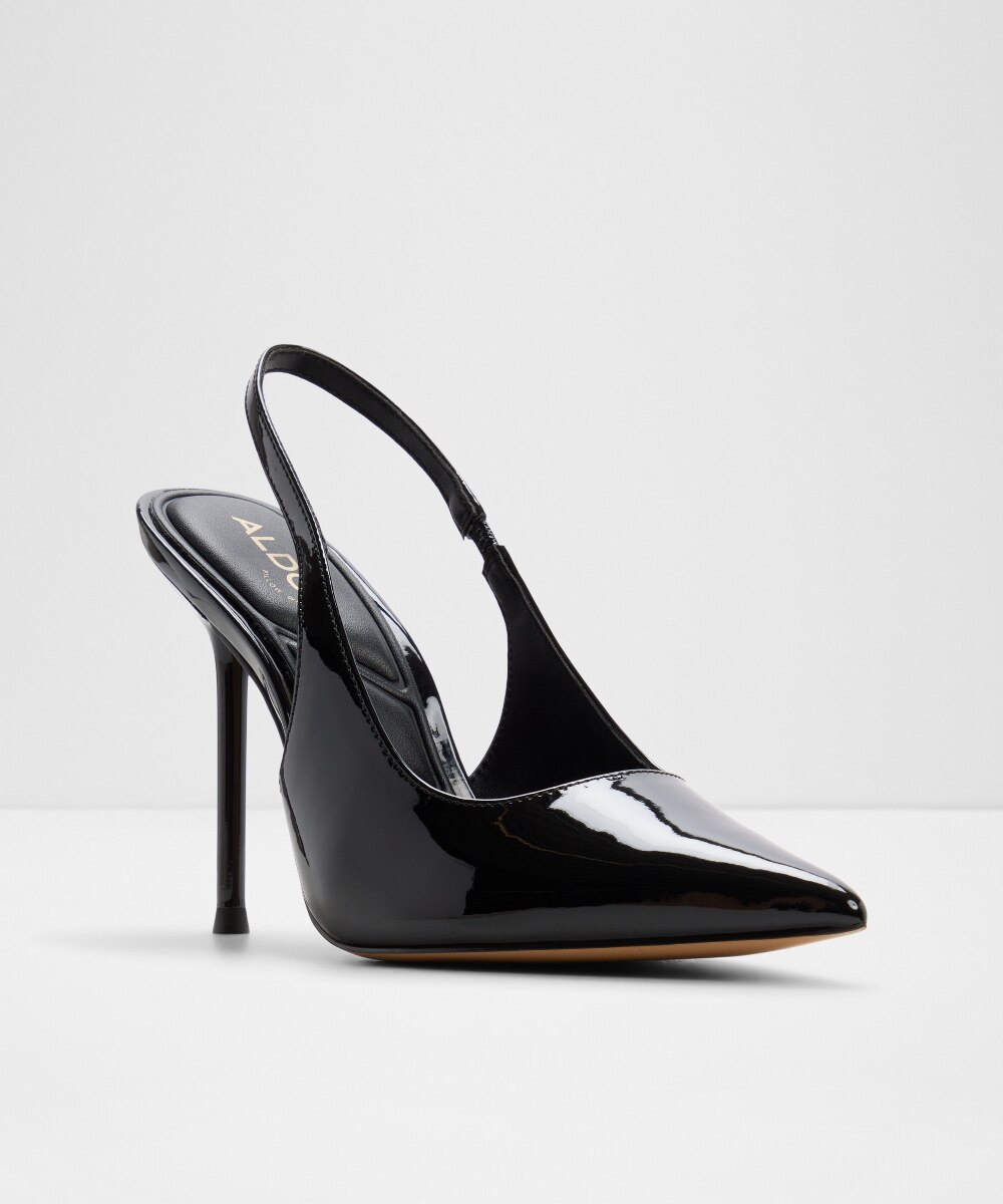 Zapatos de salón de mujer con punta afilada - Negro Negro-4