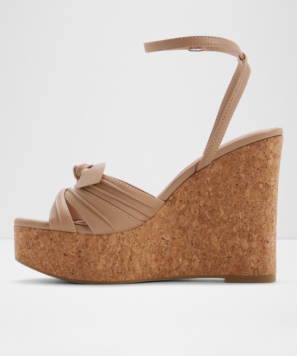 Sandalias de cuña de mujer con punta redonda - Aldo - Beige Beige-2