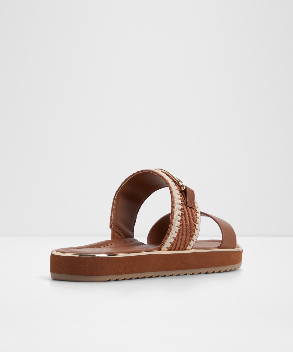 Sandalias planas de mujer con punta redonda - Aldo - Camel Camel-3