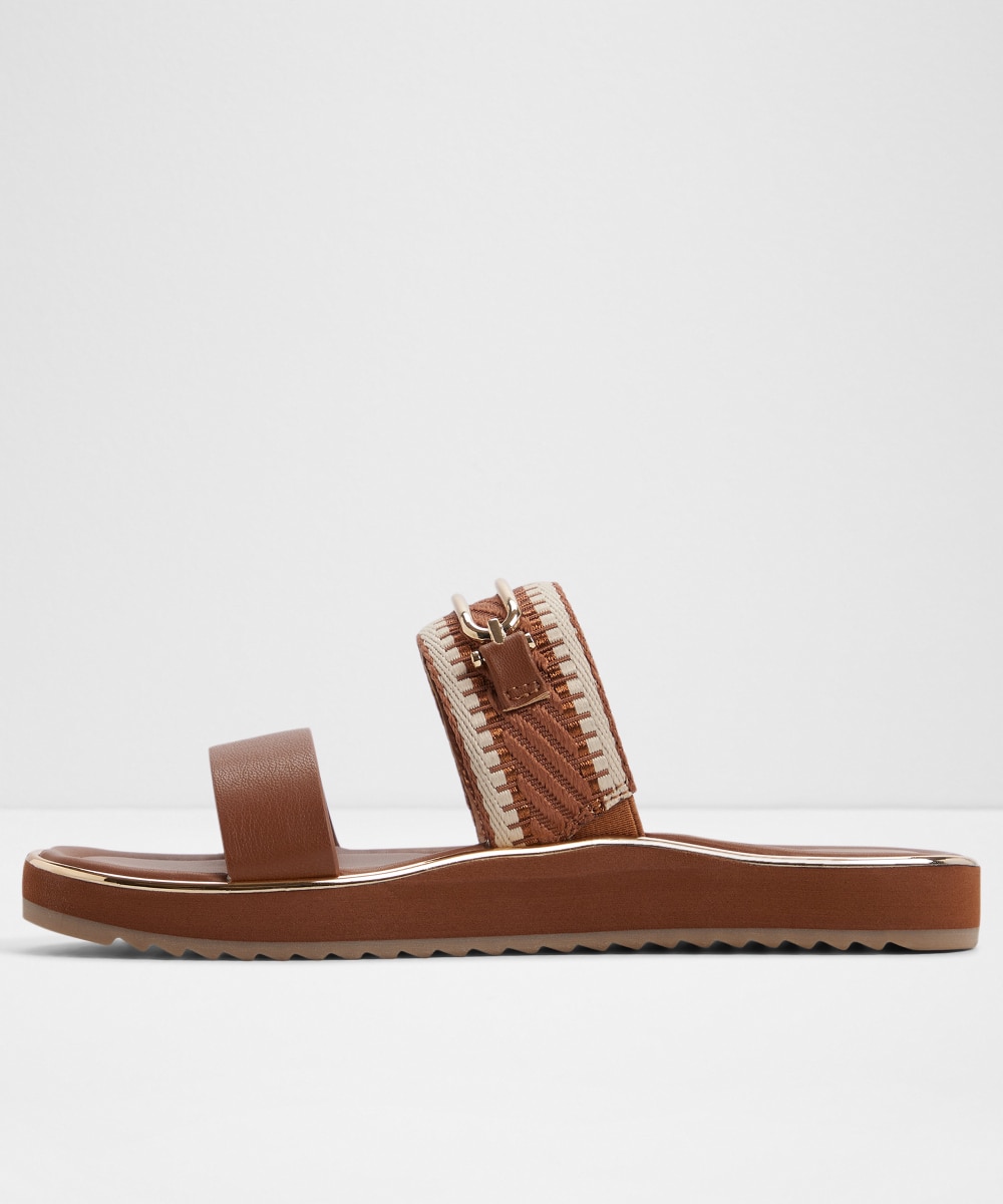 Sandalias planas de mujer con punta redonda - Aldo - Camel Camel-2