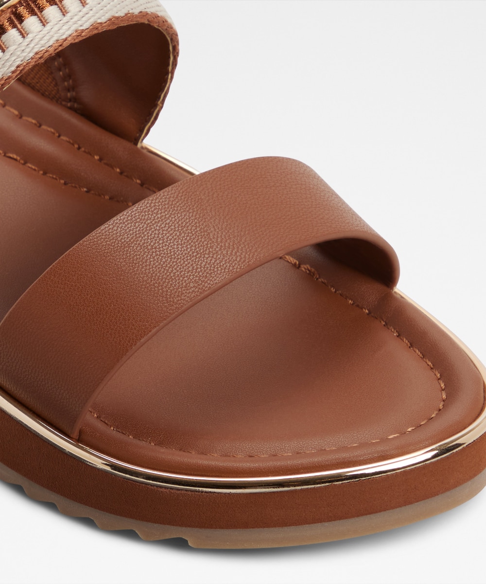 Sandalias planas de mujer con punta redonda - Aldo - Camel Camel-5
