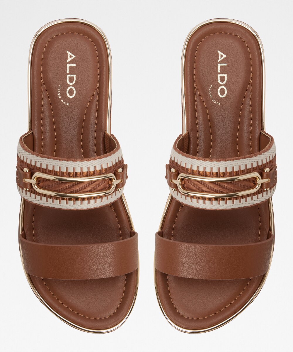 Sandalias planas de mujer con punta redonda - Aldo - Camel Camel-6