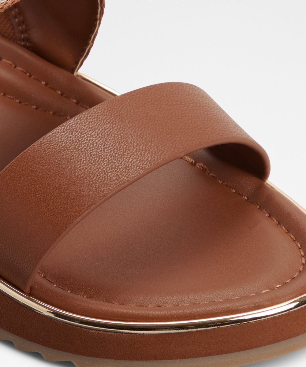 Sandalias planas de mujer con punta redonda - Aldo - Camel Camel-7