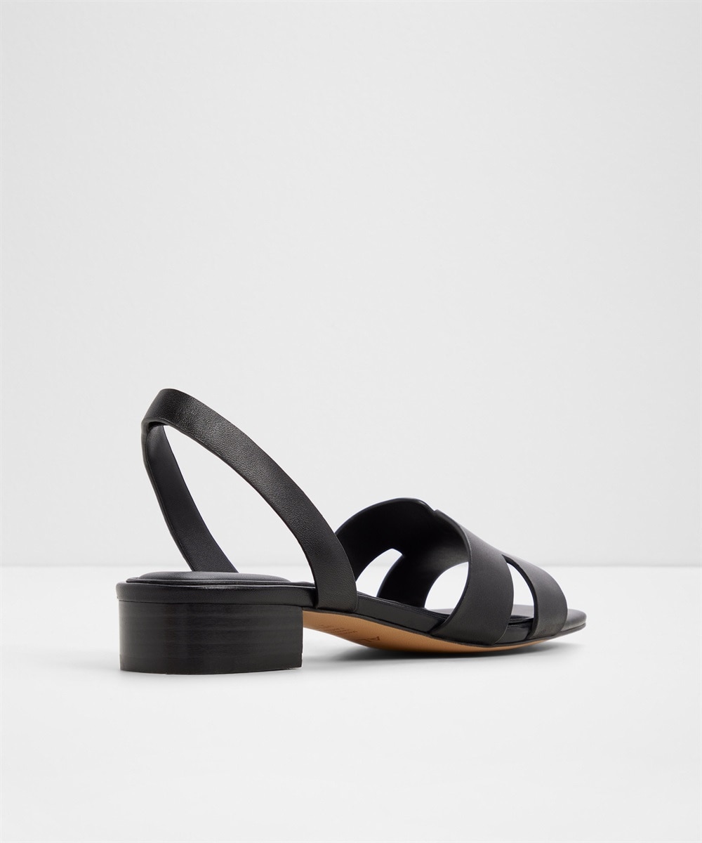 Sandalias planas de mujer con punta cuadrada - Aldo - Negro Negro-2