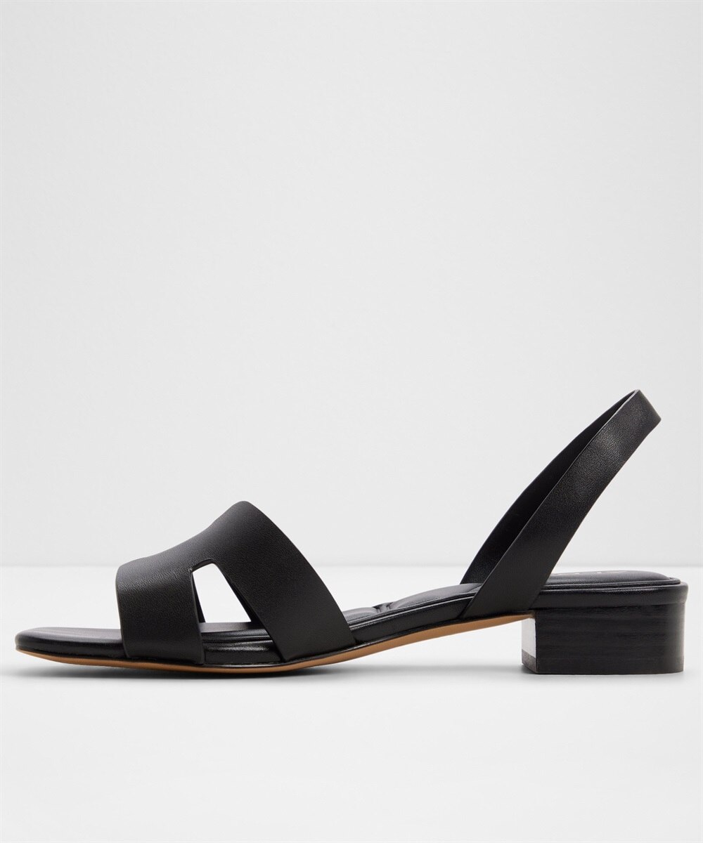 Sandalias planas de mujer con punta cuadrada - Aldo - Negro Negro-4
