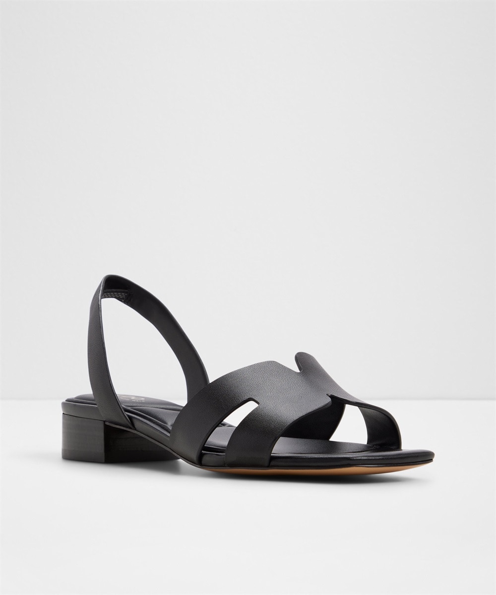 Sandalias planas de mujer con punta cuadrada - Aldo - Negro Negro-5