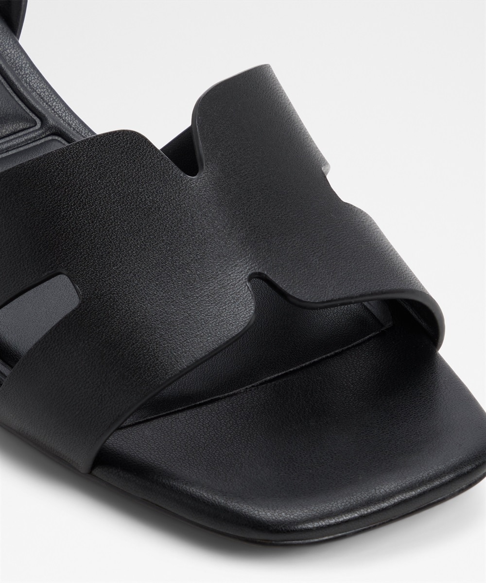 Sandalias planas de mujer con punta cuadrada - Aldo - Negro Negro-6