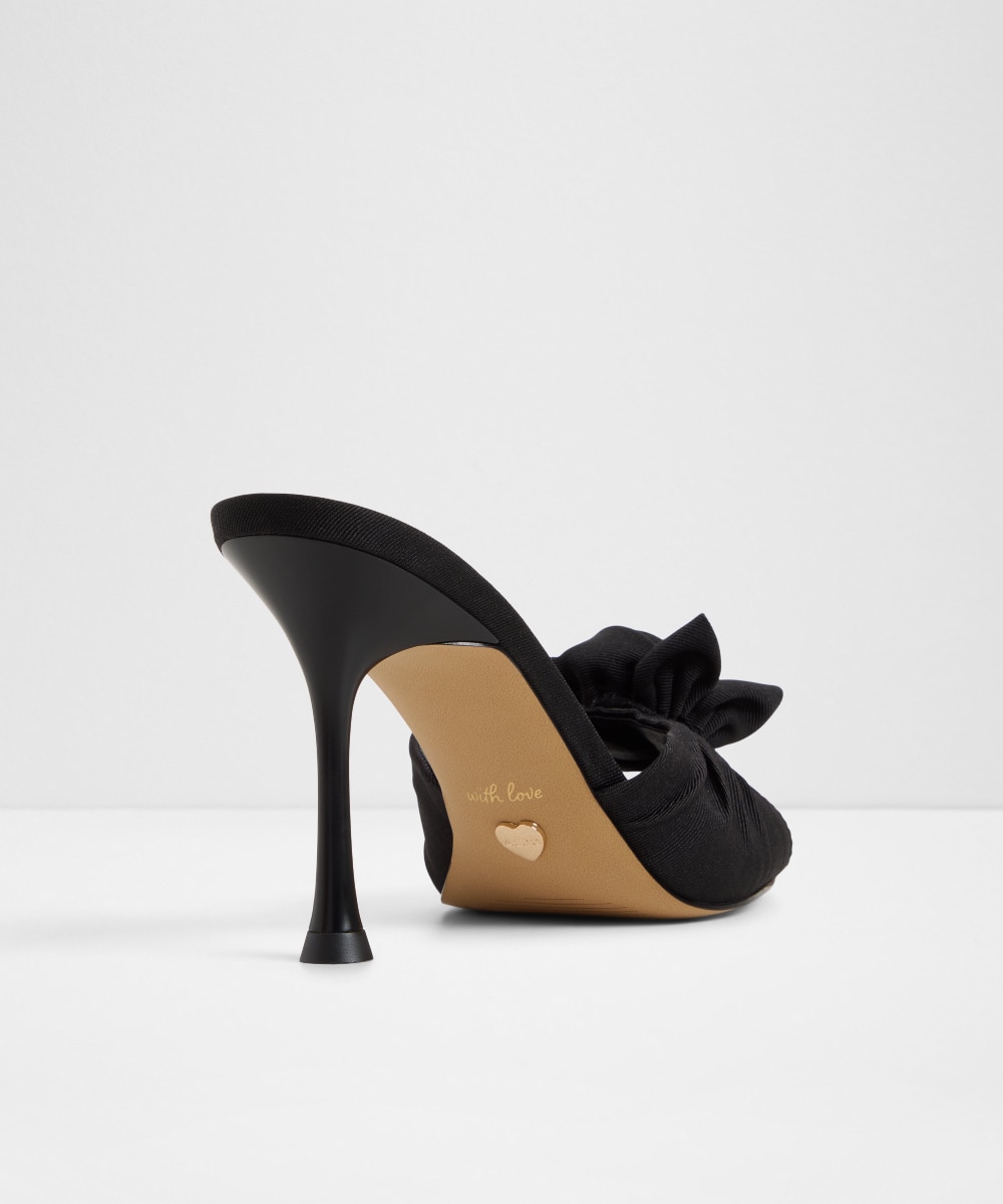 Mules de tacón de mujer con punta afilada - Aldo - Negro Negro-3