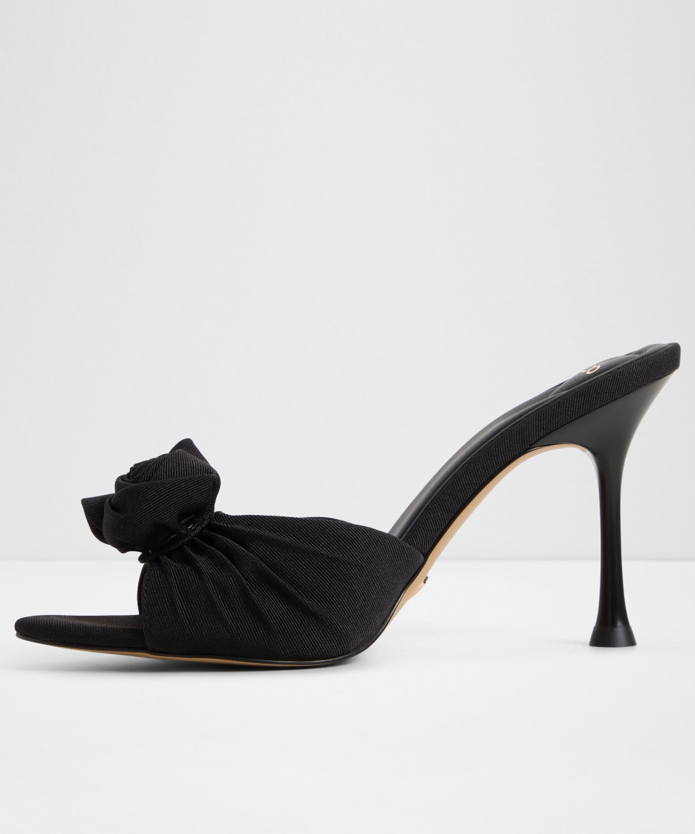 Mules de tacón de mujer con punta afilada - Aldo - Negro Negro-2
