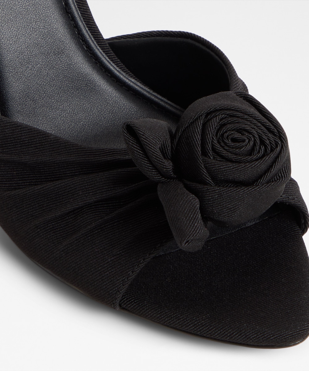 Mules de tacón de mujer con punta afilada - Aldo - Negro Negro-5