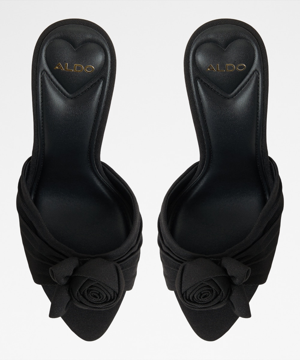 Mules de tacón de mujer con punta afilada - Aldo - Negro Negro-6