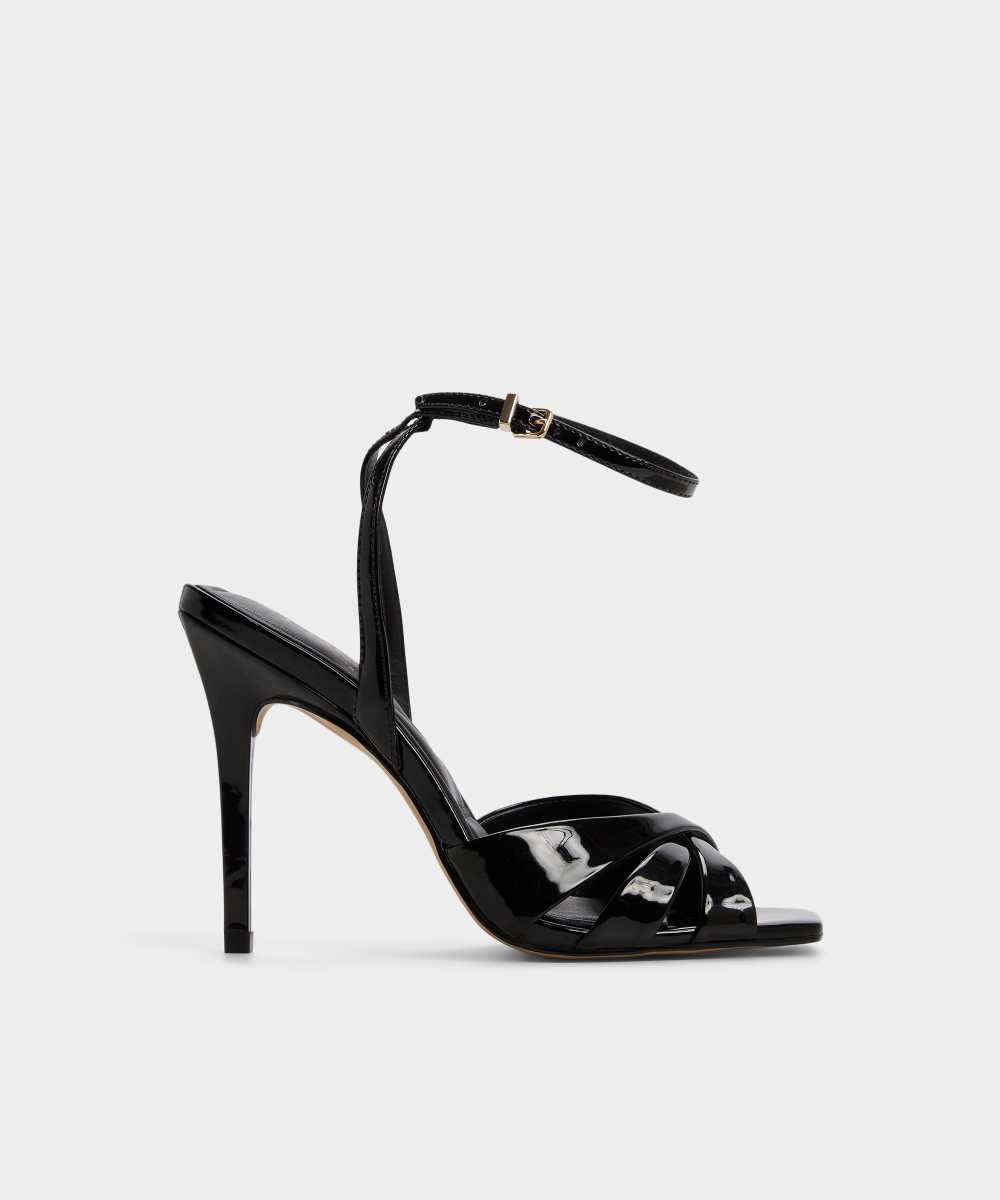 Sandalias de tacón de mujer con punta cuadrada - Aldo - Negro Negro-1