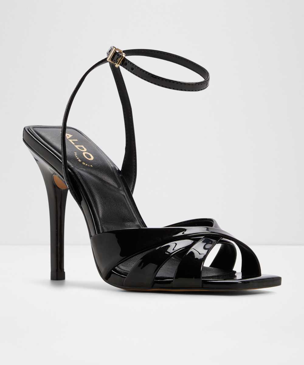 Sandalias de tacón de mujer con punta cuadrada - Aldo - Negro Negro-4