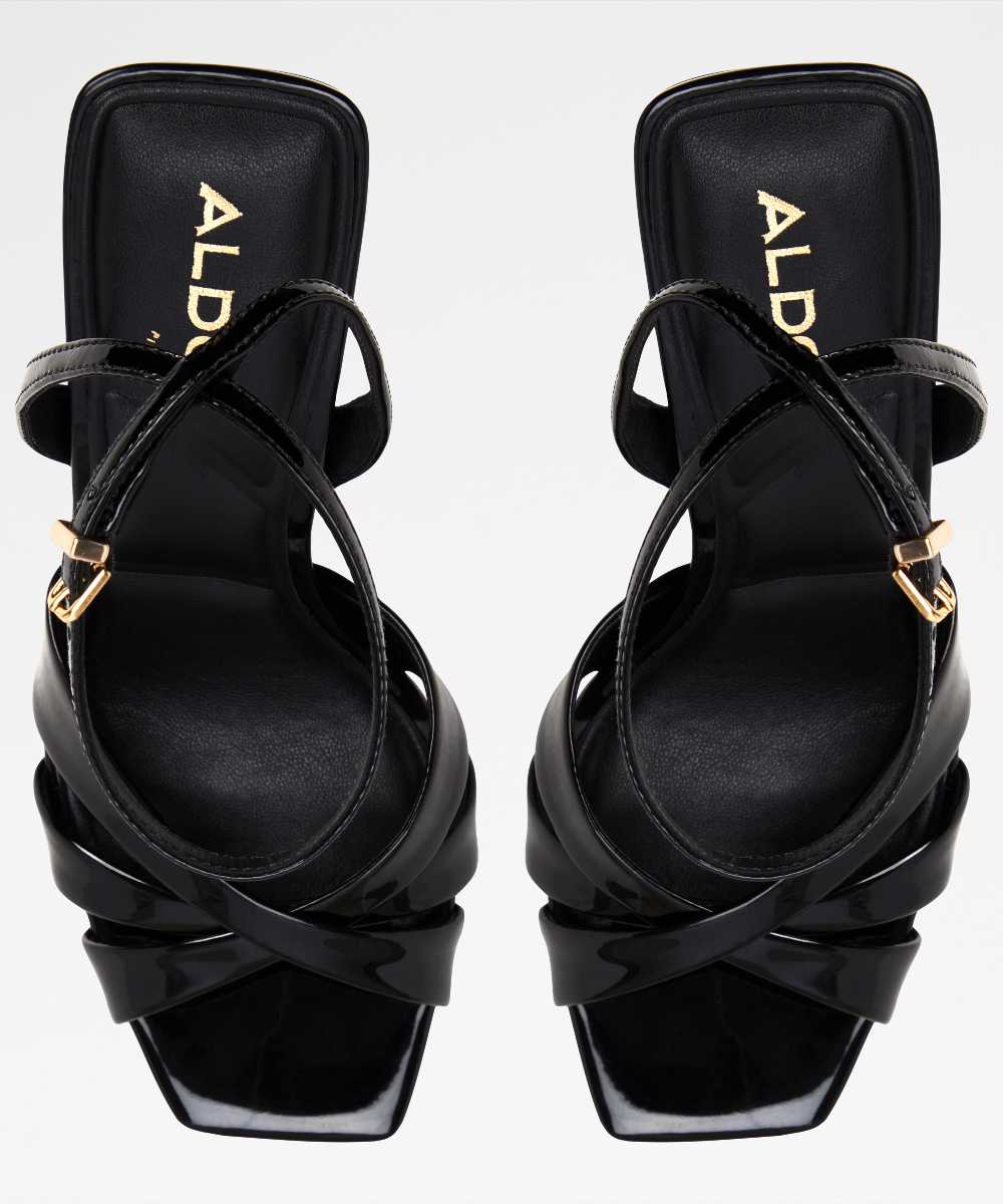 Sandalias de tacón de mujer con punta cuadrada - Aldo - Negro Negro-6