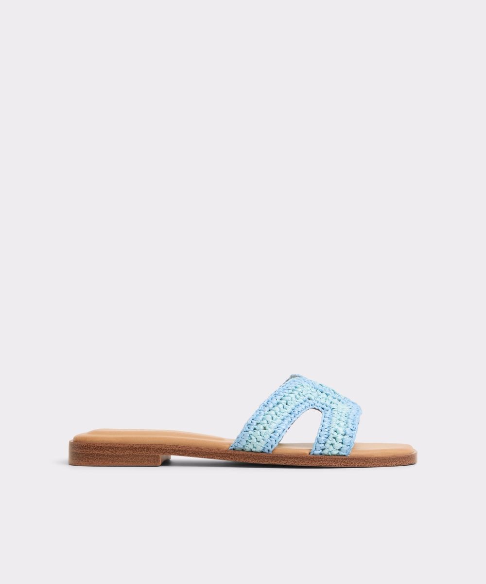 Sandalias planas de mujer con punta cuadrada - Aldo - Verde Verde-1