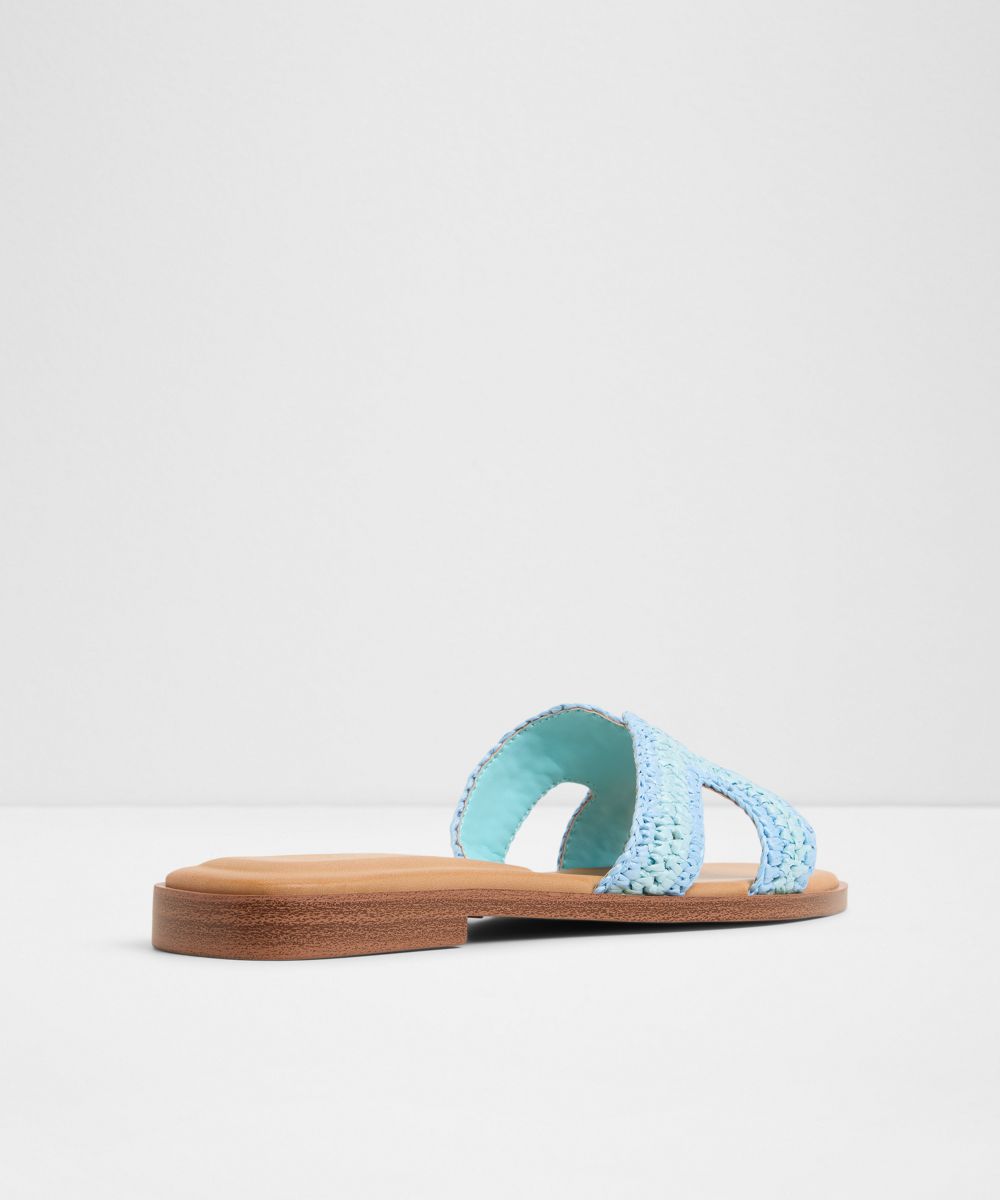 Sandalias planas de mujer con punta cuadrada - Aldo - Verde Verde-5