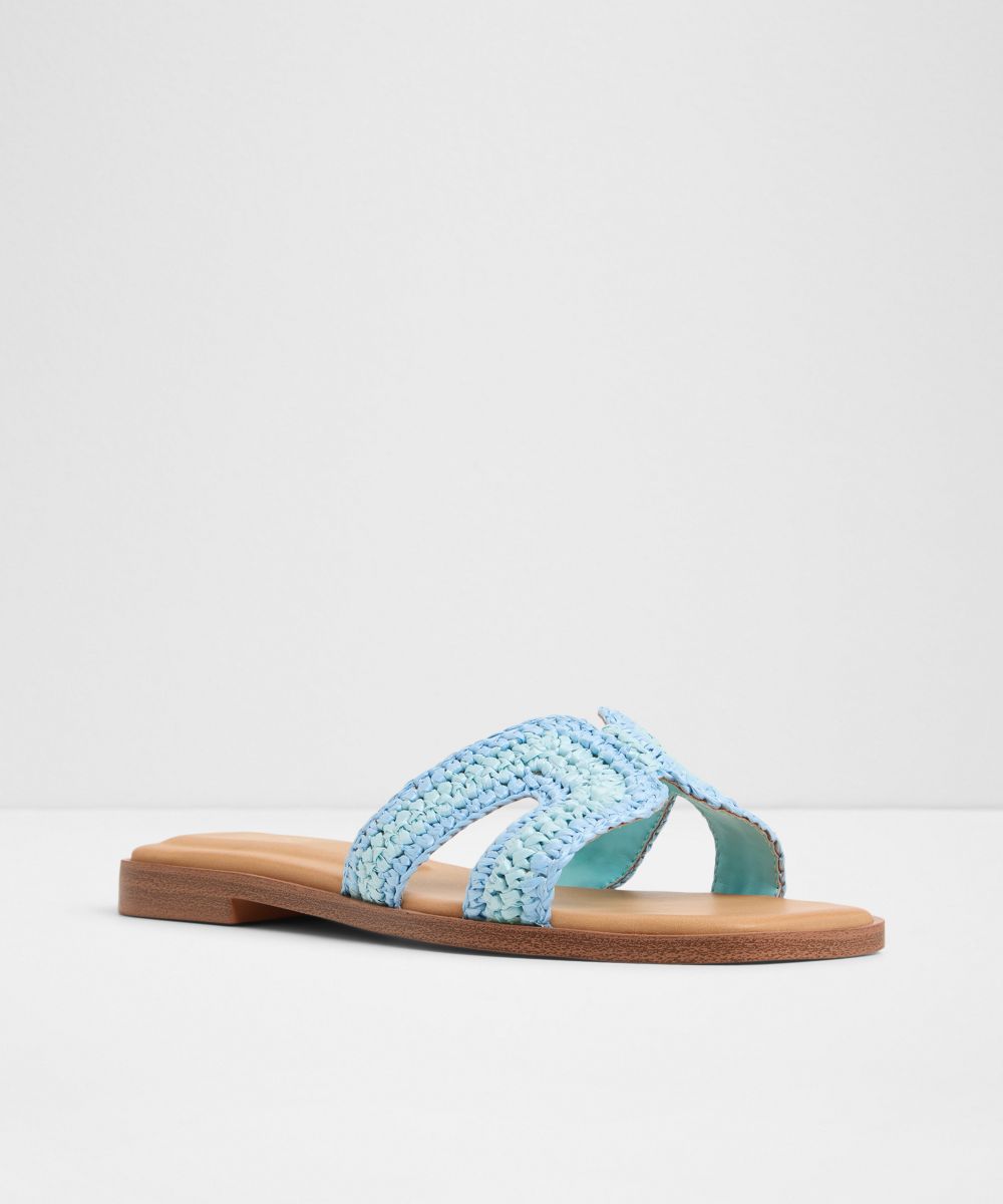Sandalias planas de mujer con punta cuadrada - Aldo - Verde Verde-6