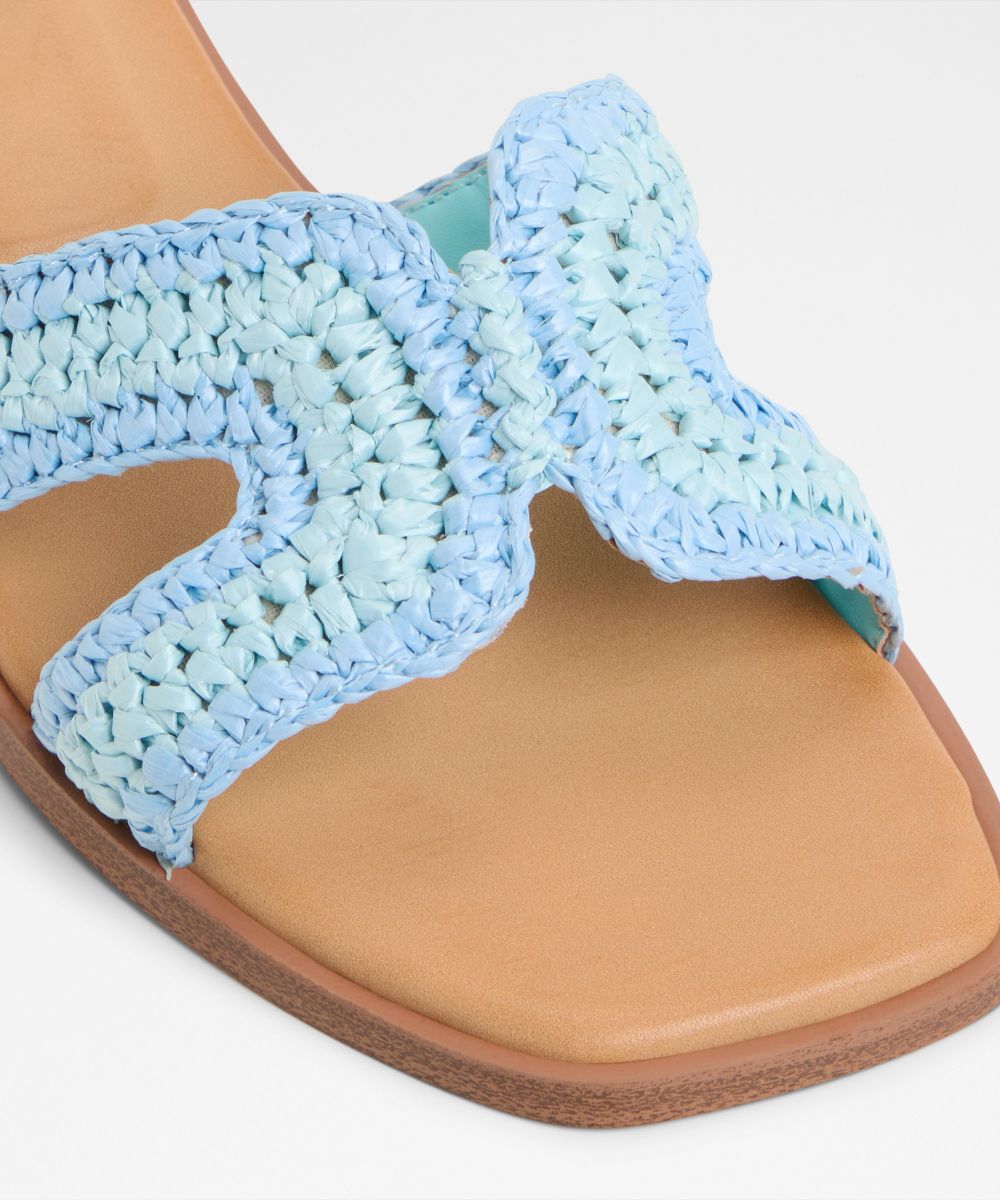 Sandalias planas de mujer con punta cuadrada - Aldo - Verde Verde-2