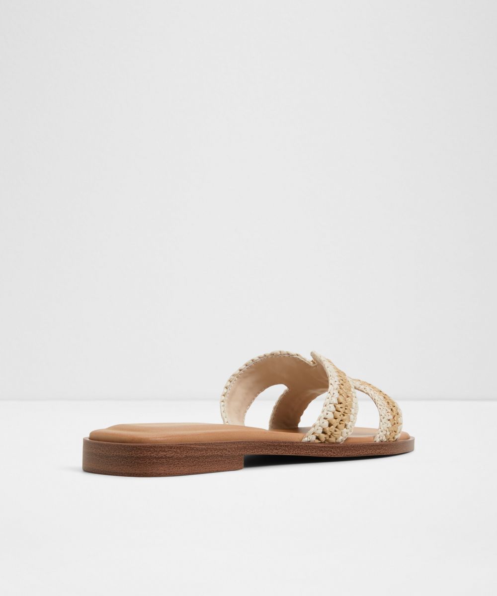Sandalias planas de mujer con punta cuadrada - Aldo - Beige Beige-3