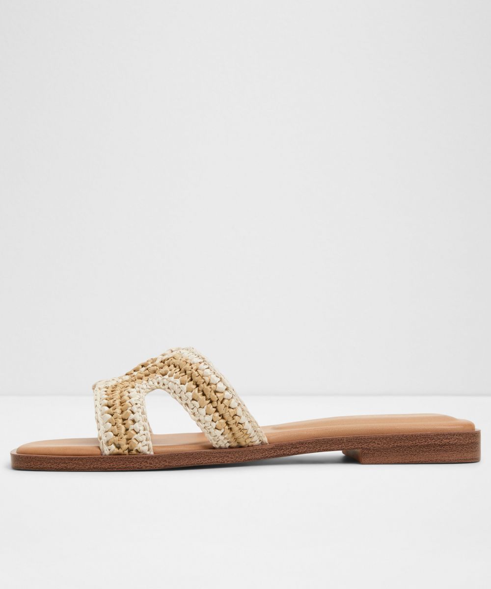 Sandalias planas de mujer con punta cuadrada - Aldo - Beige Beige-2