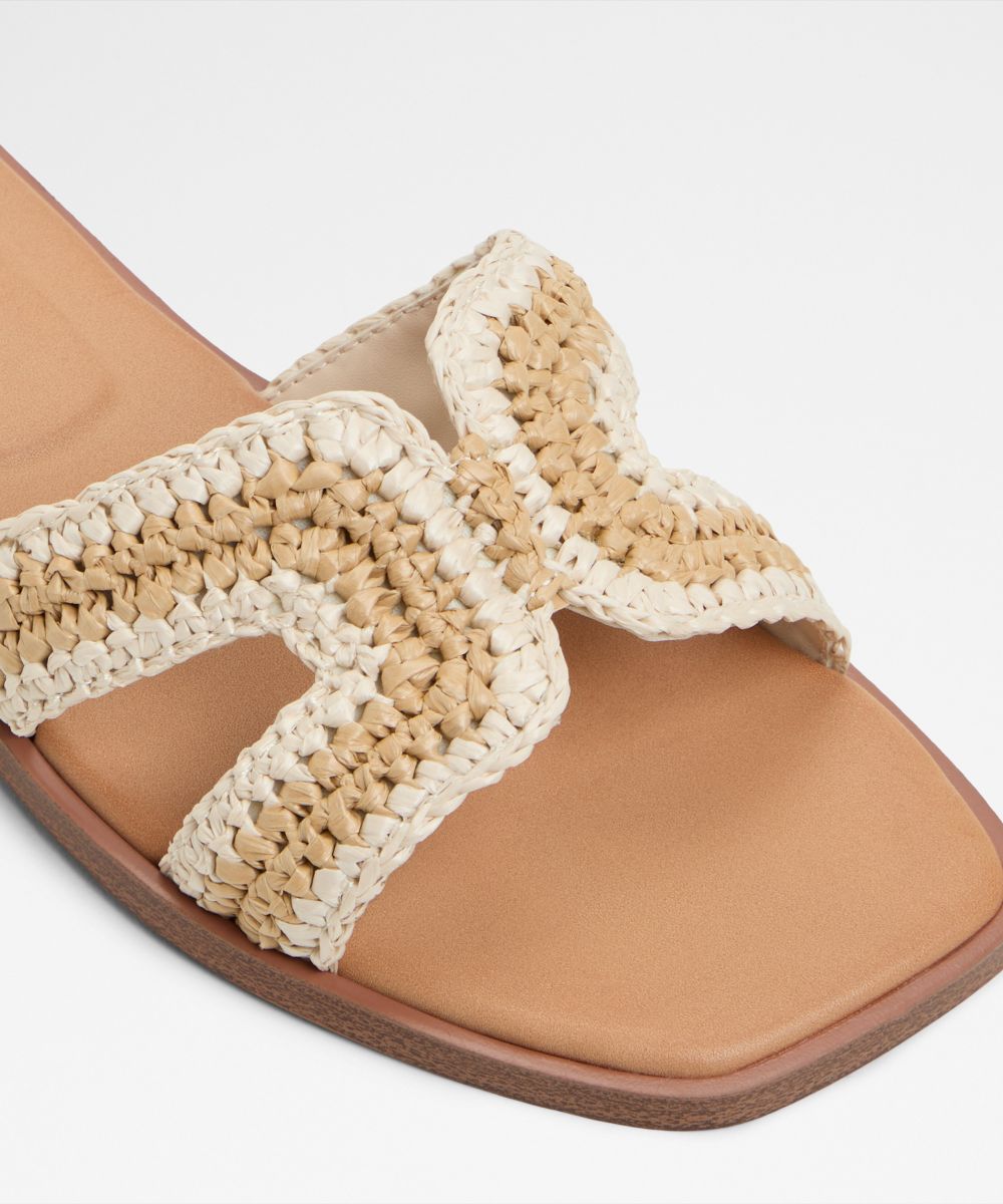 Sandalias planas de mujer con punta cuadrada - Aldo - Beige Beige-5