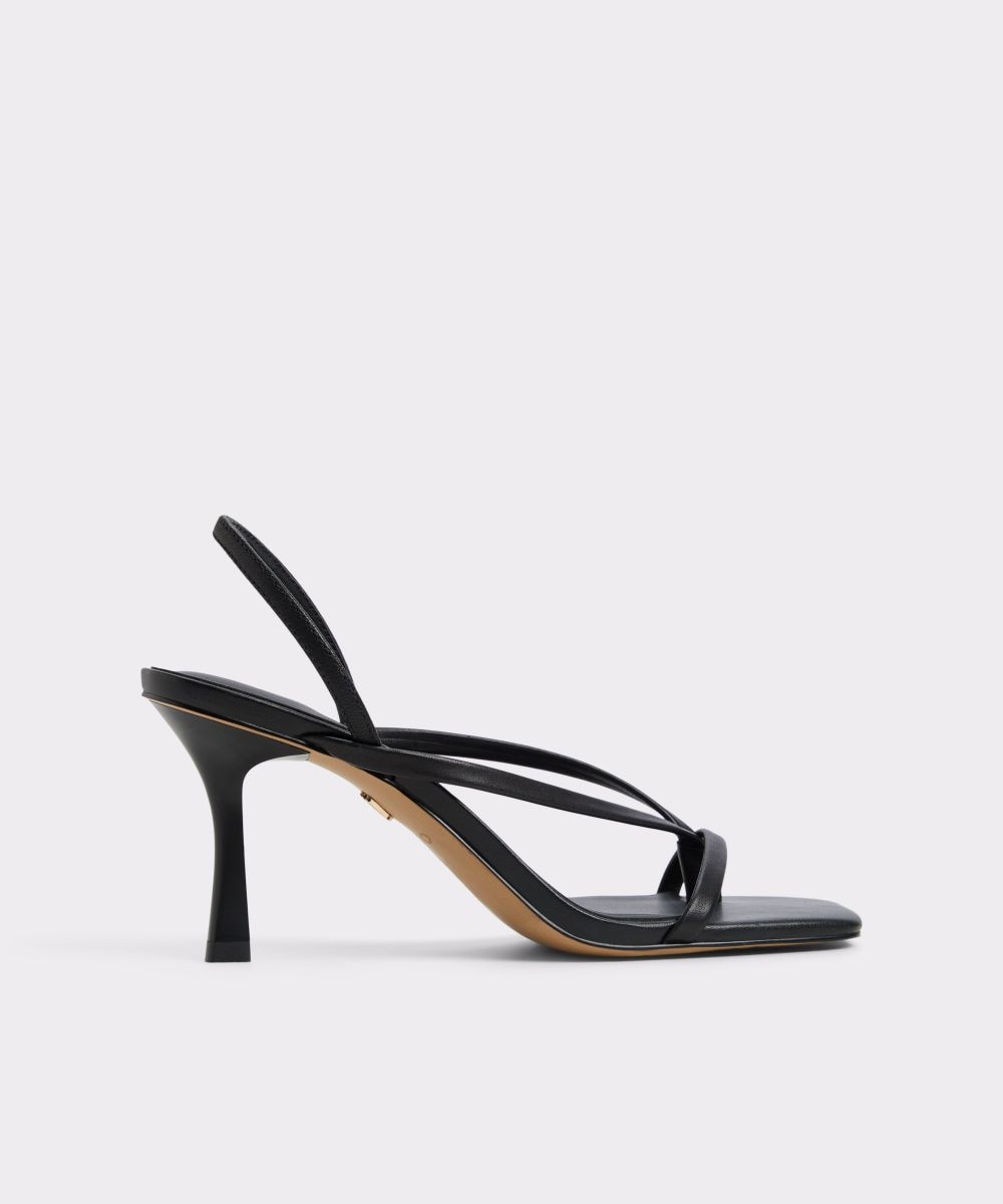 Sandalias de tacón de mujer con punta cuadrada - Aldo - Negro Negro-1