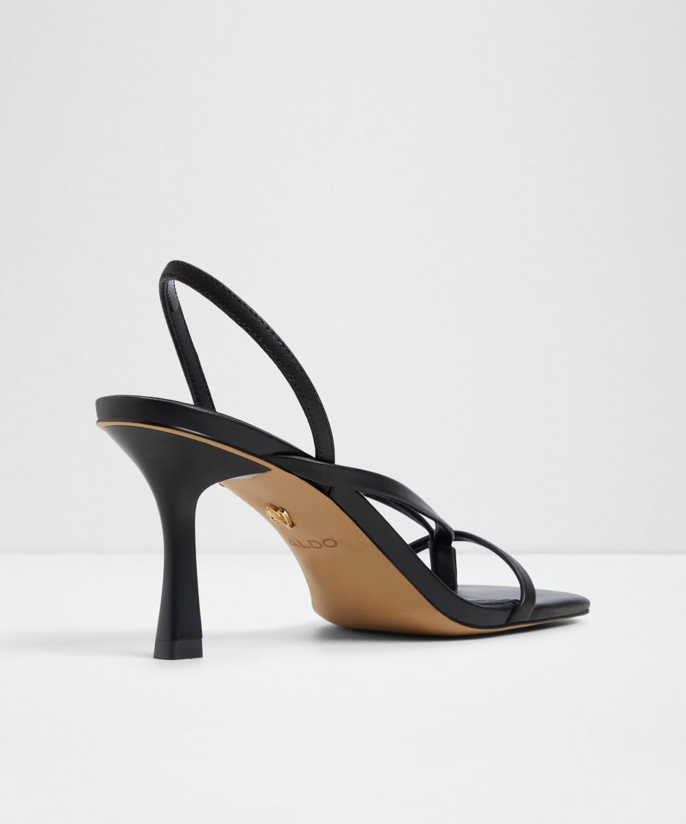 Sandalias de tacón de mujer con punta cuadrada - Aldo - Negro Negro-3