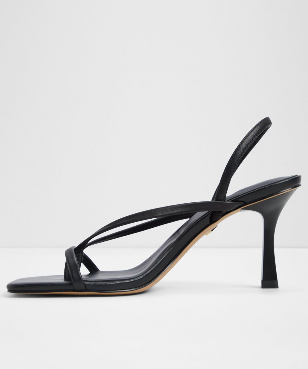 Sandalias de tacón de mujer con punta cuadrada - Aldo - Negro Negro-2